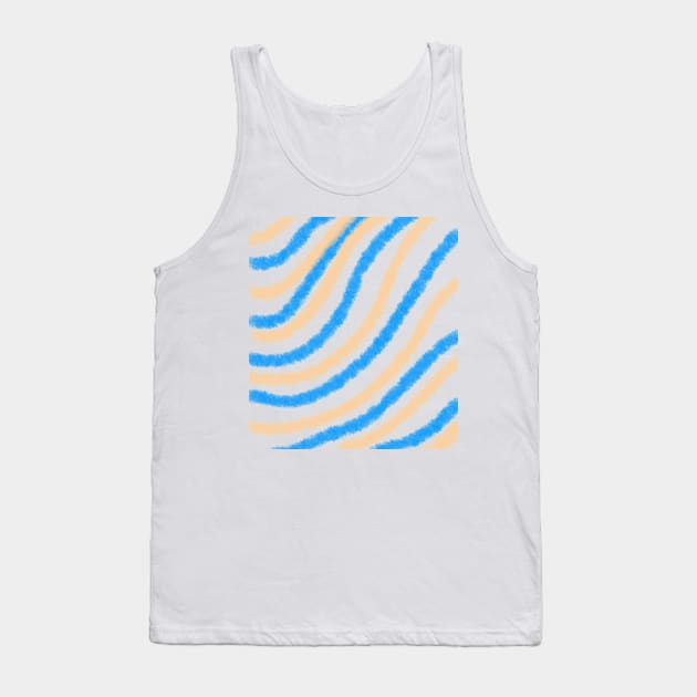 Blue yellow watercolor swirling art Tank Top by Artistic_st